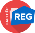 REGRU label round red
